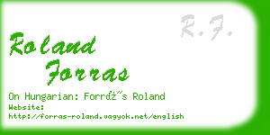 roland forras business card